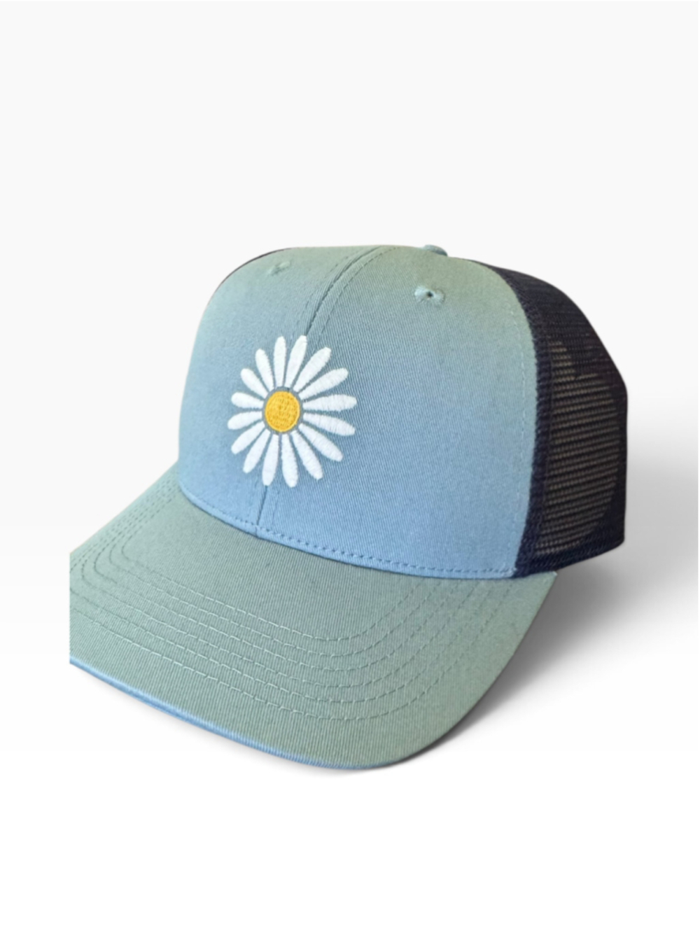 Women's Life is Good Daisy Trucker Hat One Size Blue Black